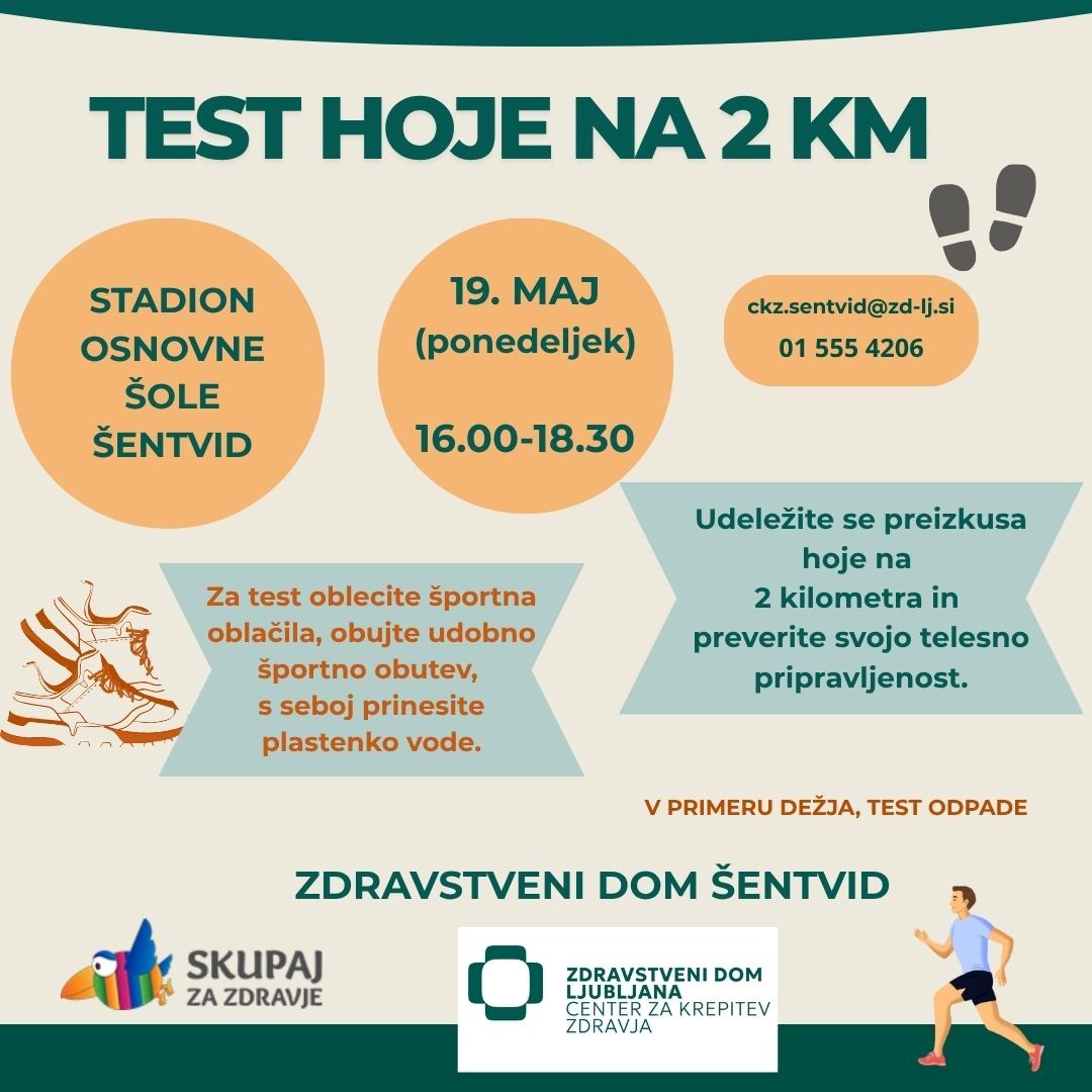 Test hoje na 2 km Sentvid